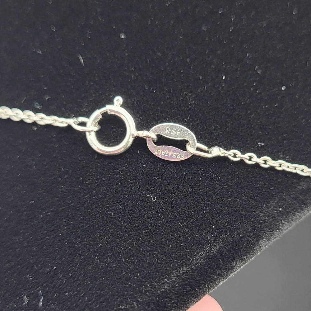 925 silver necklace with beautiful crystal stones - Picture 3 of 3